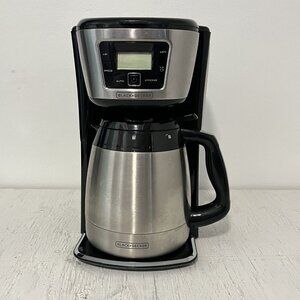 Black Decker Coffee Maker 12 Cup Programmable Thermal Black & Silver CM2035B